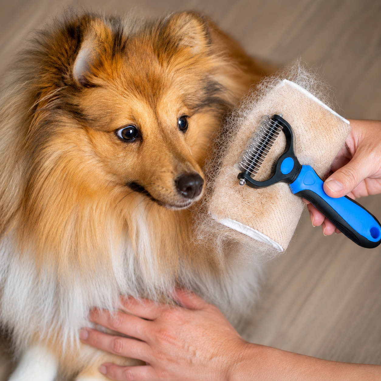 ProShed Undercoat Deshedding Comb for Dogs & Long-Haired Cats